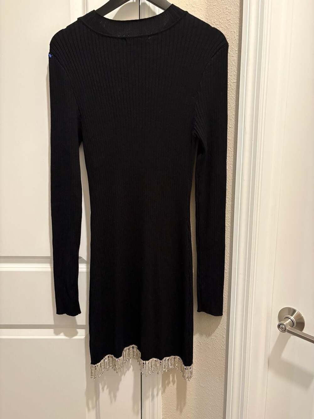 Forever 21 Ribbed Rhinestone Fringe Mini Dress - Picture 5 of 9